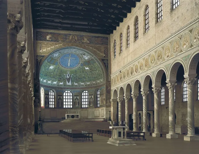 Framed Print : Basilica of Sant'Apollinare in Classe. 530. ITALY. Ravenna. Sant Apollinaire in Classe. Early Byzantine art. Architecture. AISA / Everett Collection**US SALES ONLY**