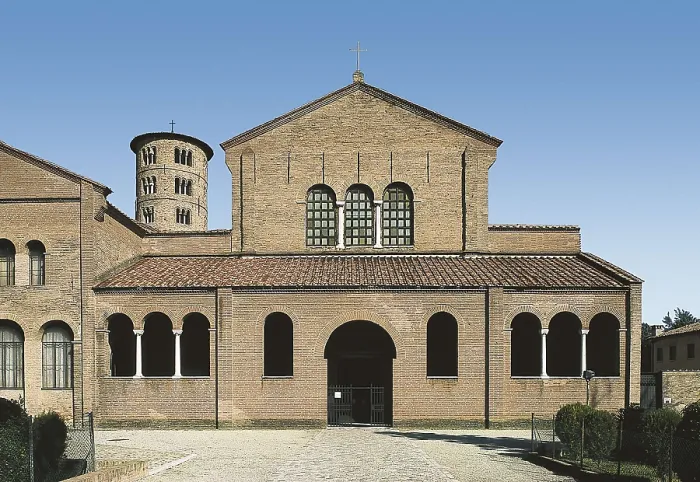 Framed Print : Basilica of Sant'Apollinare Nuovo. 6th c. ITALY. EMILIA-ROMAGNA. Ravenna. San Apollinare Nuovo. To left. Early Byzantine art. AISA / Everett Collection**US SALES ONLY**