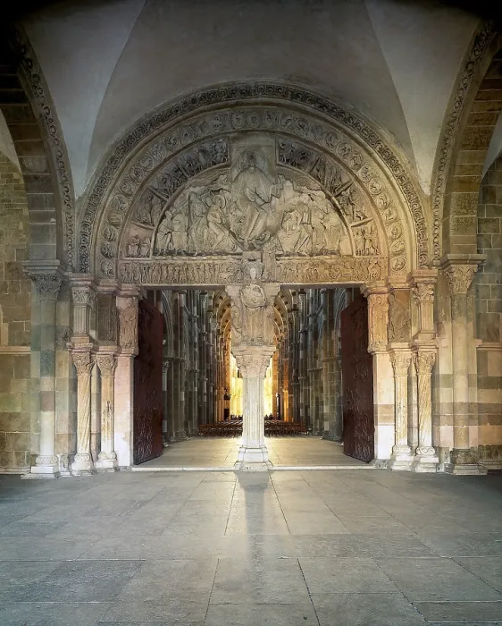Framed Print : Basilica of St Mary Magdalen. FRANCE. Vzelay. Basilica of St Mary Magdalen. Narthex and front with 'Maiestas Domini' in the tympanum. Romanesque art. Architecture Framed Print : Basilica of St Mary Magdalen. FRANCE. Vzelay. Basilica of St Mary Magdalen. Narthex and front with 'Maiestas Domini' in the tympanum. Romanesque art. Architecture