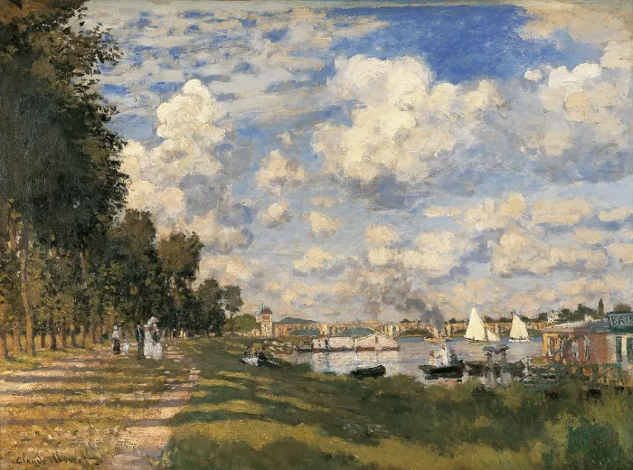 Framed Print : The Basin at Argenteuil, by Claude Monet, 1872, 19th Century, oil on canvas - France, Paris, Muse d'Orsay. Whole artwork view Framed Print : The Basin at Argenteuil, by Claude Monet, 1872, 19th Century, oil on canvas - France, Paris, Muse d'Orsay. Whole artwork view