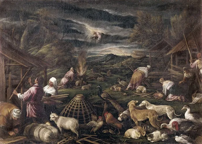 Framed Print : Bassano, Jacopo. Noah after the Flood. ca. 1575. Renaissance art. Cinquecento. Oil on canvas. SPAIN. Madrid. Prado Museum. AISA / Everett Collection**US SALES ONLY**