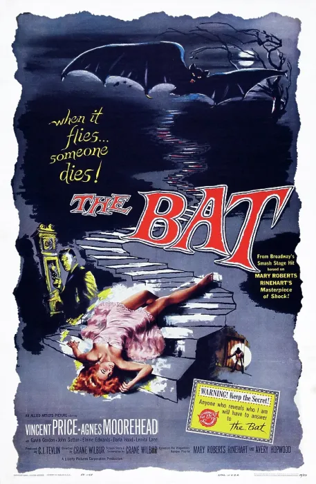 Framed Print : THE BAT, US poster art, Vincent Price, 1959
