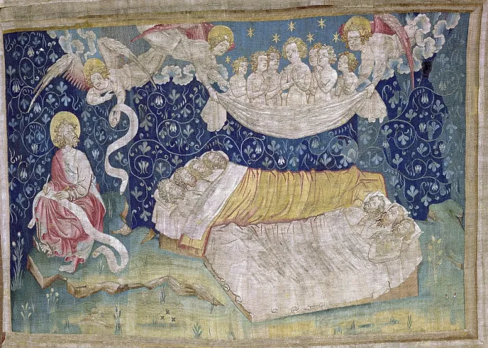 Framed Print : BATAILLE, Nicolas (14th c.). The Sleep of the Just. 1375 - 1382 Framed Print : BATAILLE, Nicolas (14th c.). The Sleep of the Just. 1375 - 1382