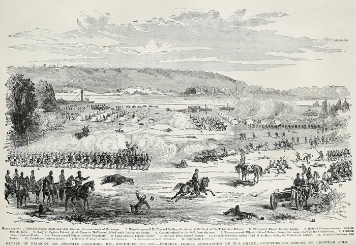 Framed Print : The Battle of Belmont, Missouri, Nov. 7, 1861 was a minor event, but it was new Brigadier Gen. Ulysses Grants first US Civil War action Framed Print : The Battle of Belmont, Missouri, Nov. 7, 1861 was a minor event, but it was new Brigadier Gen. Ulysses Grants first US Civil War action