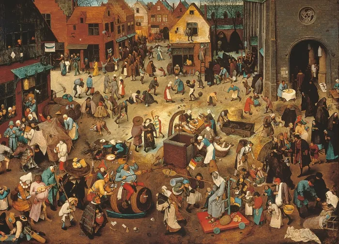 Framed Print : Battle between Carnival, or Mardi Gras, and Lent, by Pieter Bruegel the Elder, 1559, 16th Century, oil on board, 118 x 164, 5 cm - Austria, Wien, Kunsthistorisches Museum Framed Print : Battle between Carnival, or Mardi Gras, and Lent, by Pieter Bruegel the Elder, 1559, 16th Century, oil on board, 118 x 164, 5 cm - Austria, Wien, Kunsthistorisches Museum