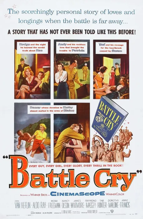 Framed Print : BATTLE CRY, US poster art, 1955