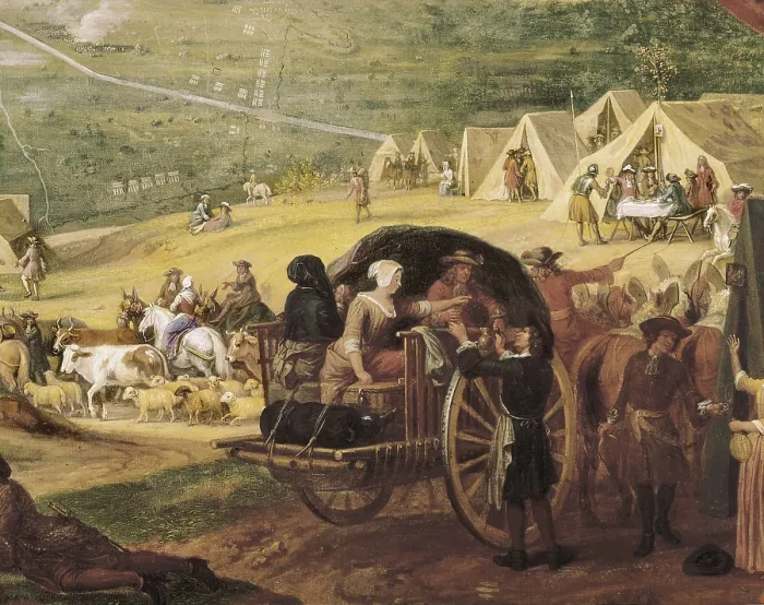 Framed Print : Battle of Dunkerque (1653) between France and Spain. Detail. Painting. FRANCE. Chantilly. Muse Cond (Cond Museum). AISA / Everett Collection**US SALES ONLY**