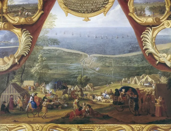 Framed Print : Battle of Dunkirk and Furnes. Scene from Gallery of Battles. Oil on canvas. FRANCE. Chantilly. Musee Conde (Conde Museum) Framed Print : Battle of Dunkirk and Furnes. Scene from Gallery of Battles. Oil on canvas. FRANCE. Chantilly. Musee Conde (Conde Museum)