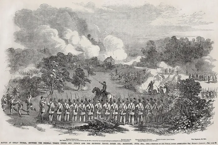 Framed Print : Battle of Great Bethel during the US Civil War, June 10, 1861. Federal troops under Col. Ebenezer Peirce, fought Confederates under Col. J.B. Magruder Framed Print : Battle of Great Bethel during the US Civil War, June 10, 1861. Federal troops under Col. Ebenezer Peirce, fought Confederates under Col. J.B. Magruder