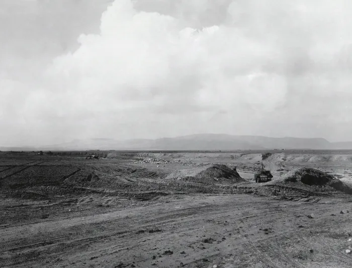 Framed Print : Battle of Kasserine Pass, Feb. 19-22, 1943. U.S. 1st Armored Division tanks lined up in a dry river bed, to act as front defense line. In a close battle with Germans, U.S Framed Print : Battle of Kasserine Pass, Feb. 19-22, 1943. U.S. 1st Armored Division tanks lined up in a dry river bed, to act as front defense line. In a close battle with Germans, U.S