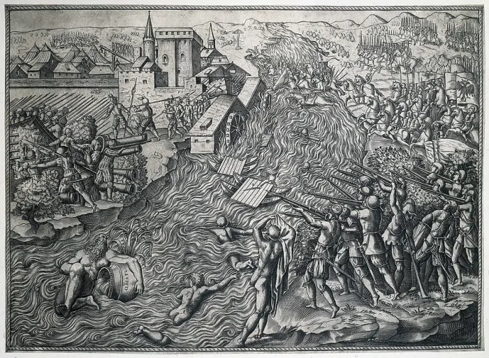 Framed Print : Battle of Mhlberg. Engraving from the German School. Engraving. FRANCE. Paris. National Library. AISA / Everett Collection**US SALES ONLY**