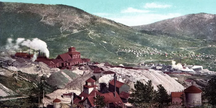 Framed Print : Battle Mountain mines, Cripple Creek, Colorado. photochrom ca. 1900 Framed Print : Battle Mountain mines, Cripple Creek, Colorado. photochrom ca. 1900