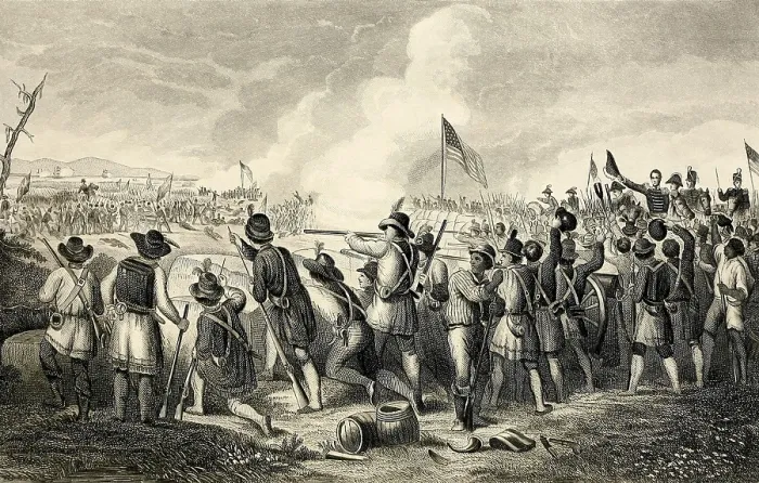 Framed Print : Battle of New Orleans viewed from behind the American line, Jan. 8, 1815 Framed Print : Battle of New Orleans viewed from behind the American line, Jan. 8, 1815