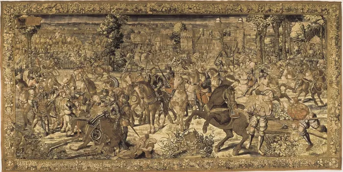 Framed Print : Battle of Pavia (1525). Defeat and capture of Francis I. Tapestry based on a cardborad by Barnaert van Orley. Flemish art. Tapestry. ITALY. Naples. National Museum of Capodimonte Framed Print : Battle of Pavia (1525). Defeat and capture of Francis I. Tapestry based on a cardborad by Barnaert van Orley. Flemish art. Tapestry. ITALY. Naples. National Museum of Capodimonte