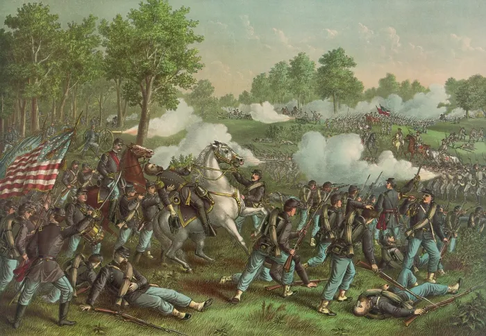 Framed Print : Battle of Wilsons Creek, near Springfield, MO, Aug. 10, 1861