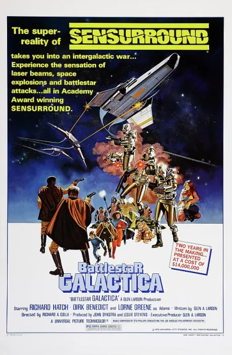 Framed Print : BATTLESTAR GALACTICA, US poster art, 1978. Universal / courtesy Everett Collection Framed Print : BATTLESTAR GALACTICA, US poster art, 1978. Universal / courtesy Everett Collection