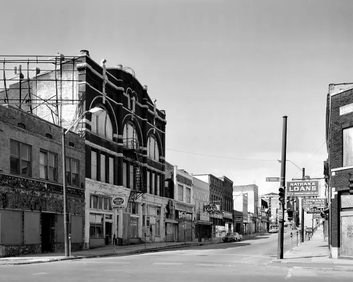 Framed Print : Beale Street, circa 1970s Framed Print : Beale Street, circa 1970s