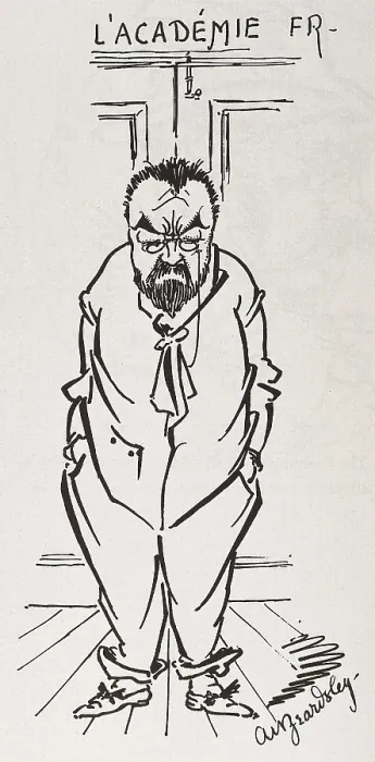 Framed Print : BEARDSLEY, Aubrey Vincent (1872-1898). The Disappointment of Emile Zola. 1880s. Caricature of Emile Zola. Engraving. AISA / Everett Collection**US SALES ONLY** Framed Print : BEARDSLEY, Aubrey Vincent (1872-1898). The Disappointment of Emile Zola. 1880s. Caricature of Emile Zola. Engraving. AISA / Everett Collection**US SALES ONLY**