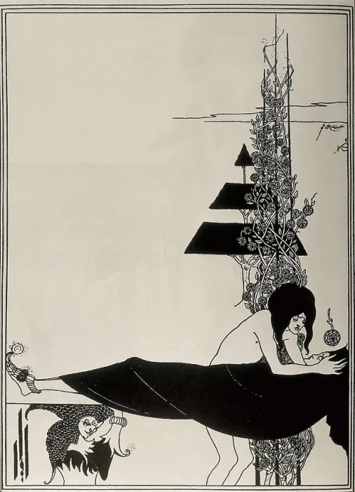 Framed Print : BEARDSLEY, Aubrey Vincent (1872-1898). Salome. 1894. 'The Platonic Lament'. Illustrated edition from Oscar Wilde's play 'Salome', written in 1893 Framed Print : BEARDSLEY, Aubrey Vincent (1872-1898). Salome. 1894. 'The Platonic Lament'. Illustrated edition from Oscar Wilde's play 'Salome', written in 1893