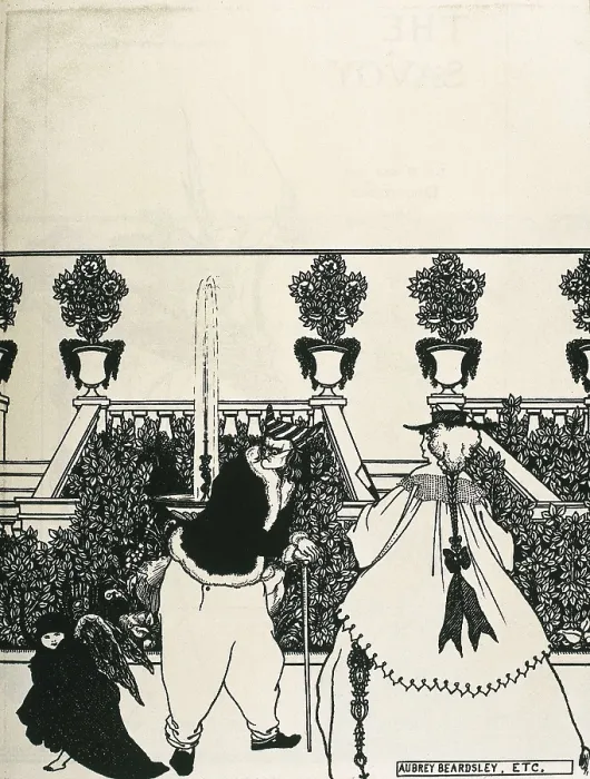 Framed Print : BEARDSLEY, Aubrey Vincent (1872-1898). The Savoy. 1896. 'Cupid's Walk through the Garden', illustration of his notebook titled 'The Savoy' no. 3 Framed Print : BEARDSLEY, Aubrey Vincent (1872-1898). The Savoy. 1896. 'Cupid's Walk through the Garden', illustration of his notebook titled 'The Savoy' no. 3