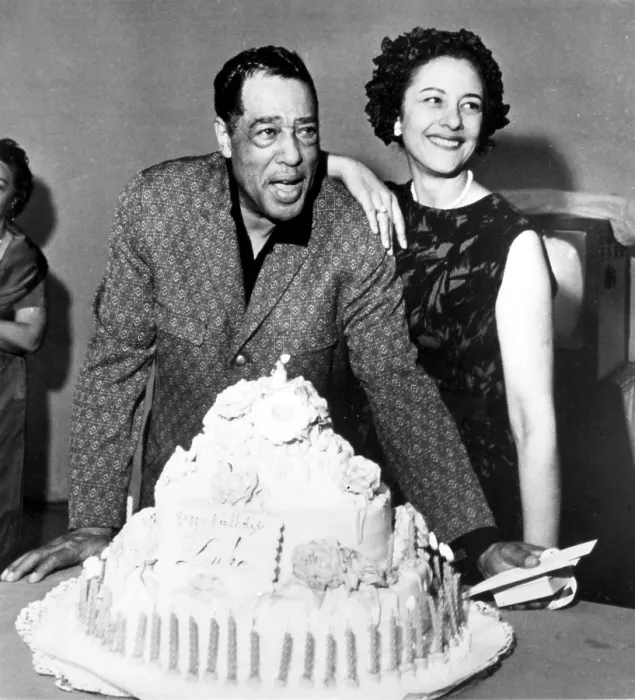 Framed Print : Beatrice Ellis (Evie) with Duke Ellington on his 65th birthday, April 29, 1964. Courtesy: CSU Archives / Everett Collection Framed Print : Beatrice Ellis (Evie) with Duke Ellington on his 65th birthday, April 29, 1964. Courtesy: CSU Archives / Everett Collection
