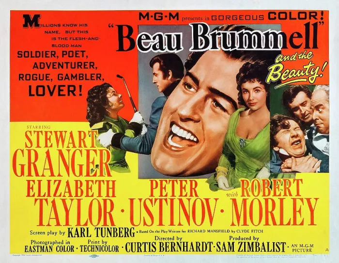 Framed Print : BEAU BRUMMELL, US lobbycard, left and center: Stewart Granger, Elizabeth Taylor, 1954 Framed Print : BEAU BRUMMELL, US lobbycard, left and center: Stewart Granger, Elizabeth Taylor, 1954