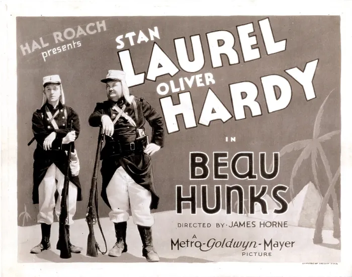 Framed Print : BEAU HUNKS, lobbycard, from left: Stan Laurel, Oliver Hardy, 1931