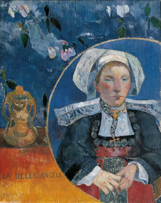 Framed Print : The beautiful Angle, by Paul Gauguin, 1889, 19th Century, oil on canvas - France, Paris, Muse d'Orsay. Whole artwork view Framed Print : The beautiful Angle, by Paul Gauguin, 1889, 19th Century, oil on canvas - France, Paris, Muse d'Orsay. Whole artwork view