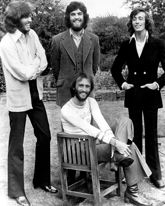 Framed Print : Bee Gees, (standing, l to r): Barry Gibb, Vince Melouney, Robin Gibb, (sitting): Maurice Gibb, ca. early 1970s. Courtesy: CSU Archives / Everett Collection Framed Print : Bee Gees, (standing, l to r): Barry Gibb, Vince Melouney, Robin Gibb, (sitting): Maurice Gibb, ca. early 1970s. Courtesy: CSU Archives / Everett Collection