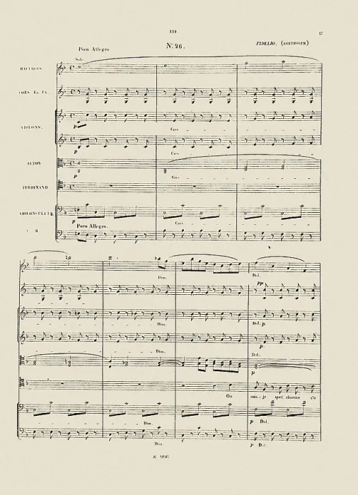 Framed Print : Beethoven, Ludwig, van. 'Fidelio' Opera. Score with Don Fernando's aria. AISA / Everett Collection**US SALES ONLY**