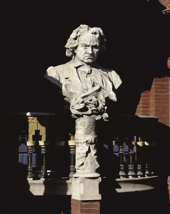 Framed Print : Beethoven, Ludwig, van. Sculpture. SPAIN. CATALONIA. Barcelona. Palace of Catalan Music. AISA / Everett Collection**US SALES ONLY**