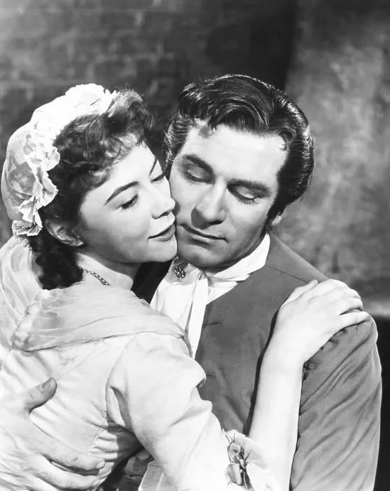Framed Print : THE BEGGAR'S OPERA, from left: Dorothy Tutin, Laurence Olivier, 1953