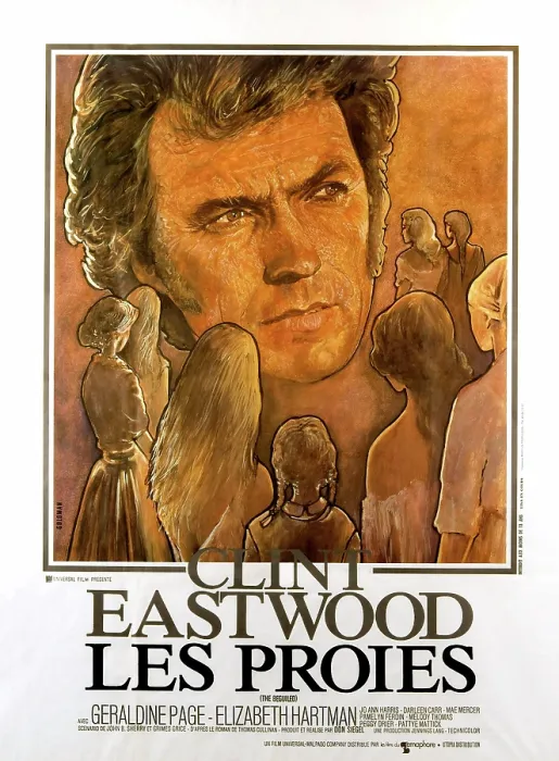 Framed Print : THE BEGUILED, (aka LES PROIES), French poster, Clint Eastwood, 1971
