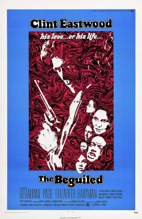 Framed Print : THE BEGUILED, US poster, Clint Eastwood (left), far right from top: Geraldine Page, Elizabeth Hartman, 1971 Framed Print : THE BEGUILED, US poster, Clint Eastwood (left), far right from top: Geraldine Page, Elizabeth Hartman, 1971