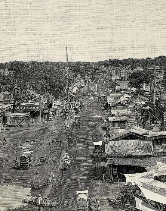 Framed Print : Beijing. Street between 1900-1910. AISA / Everett Collection**US SALES ONLY**