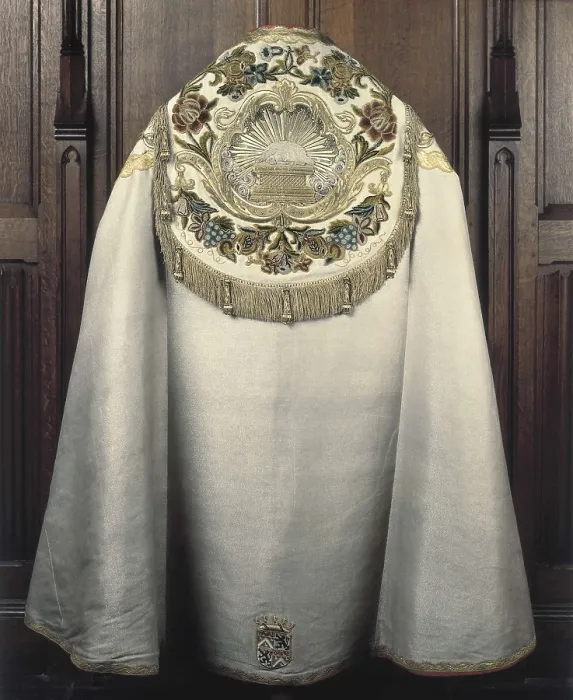 Framed Print : BELGIUM. Ghent. Church of Saint Martin. Chasuble with golden embroidery and the Mystic Lamb. Flemish art. Textiles. AISA / Everett Collection**US SALES ONLY**
