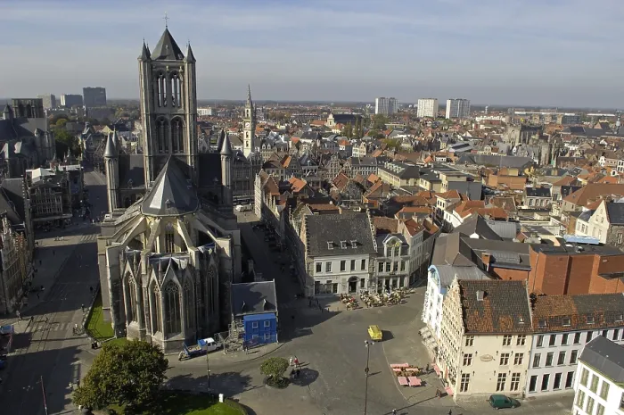 Framed Print : BELGIUM. Ghent. StNicholasChurch (Sint-Niklaaskerk), built at the beginning of 13th c. - Rafa Perez / Iberfoto / Everett Collection (231424)**US SALES ONLY**
