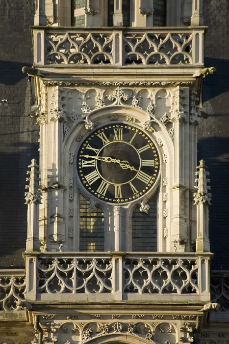 Framed Print : BELGIUM. Oudenarde. Clock of the bell tower (belfort) in the Town Hall (Stadhuis), designed by the architect Hendrik van Pede (1526-1537). Flamboyant gothic. Architecture Framed Print : BELGIUM. Oudenarde. Clock of the bell tower (belfort) in the Town Hall (Stadhuis), designed by the architect Hendrik van Pede (1526-1537). Flamboyant gothic. Architecture