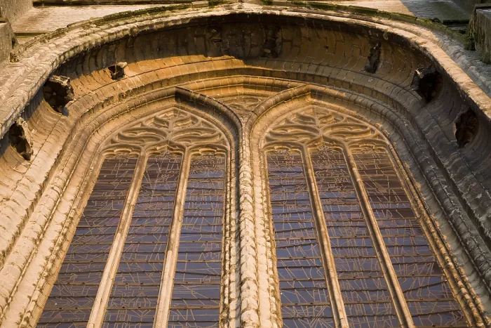 Framed Print : BELGIUM. Oudenarde. Sint-Walburgakerk Church's windows, 12th-15th centuries. Gothic art. Glass window. - Paul Maeyaert / Iberfoto / Everett Collection (449366)**US SALES ONLY**