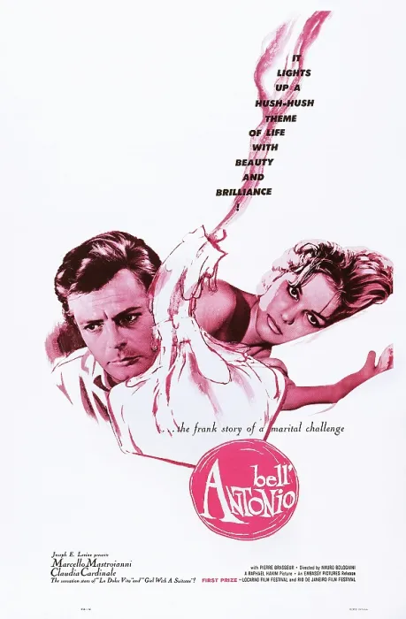 Framed Print : BELL ANTONIO, (aka IL BELL'ANTONIO), US poster art, from left: Marcello Mastroianni, Claudia Cardinale, 1960 Framed Print : BELL ANTONIO, (aka IL BELL'ANTONIO), US poster art, from left: Marcello Mastroianni, Claudia Cardinale, 1960