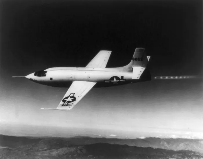 Framed Print : Bell X-1 rocket plane in which Chuck Yeager became the first human to break the sound barrier on October 14, 1947 Framed Print : Bell X-1 rocket plane in which Chuck Yeager became the first human to break the sound barrier on October 14, 1947