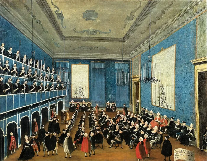 Framed Print : BELLA, Gabriele (1740-1782). The cantata of the orphans for the Dukes of the North. ca. 1782 Framed Print : BELLA, Gabriele (1740-1782). The cantata of the orphans for the Dukes of the North. ca. 1782