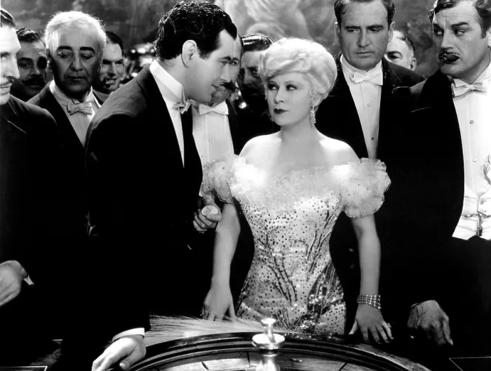 Framed Print : BELLE OF THE NINETIES, Johnny Mack Brown (left), Mae West, 1934