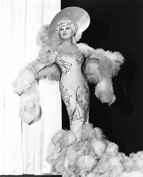 Framed Print : BELLE OF THE NINETIES, Mae West, in a gown by Travis Banton, 1934