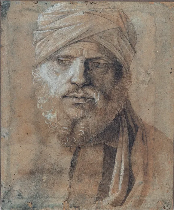 Framed Print : Bellini Giovanni, Man with Turban, 15th Century, Italy, Tuscany, Florence, Uffizi Gallery (157707) Everett CollectionMondadori Portfolio**US SALES ONLY**