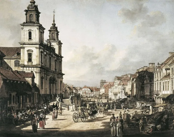 Framed Print : BELLOTTO, Bernardo (1720-1780). View of Krakowskie Przedmiescie from Ulica Nowy Swiat, Warsaw. 1778. Neoclassicism. Oil on canvas. POLAND. Warsaw. National Museum in Warsaw Framed Print : BELLOTTO, Bernardo (1720-1780). View of Krakowskie Przedmiescie from Ulica Nowy Swiat, Warsaw. 1778. Neoclassicism. Oil on canvas. POLAND. Warsaw. National Museum in Warsaw