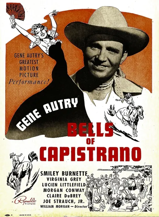 Framed Print : BELLS OF CAPISTRANO, Gene Autry on window card, 1942 Framed Print : BELLS OF CAPISTRANO, Gene Autry on window card, 1942
