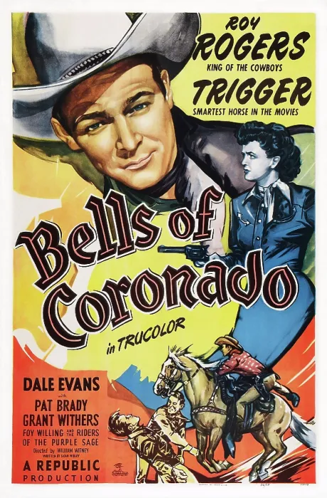 Framed Print : BELLS OF CORONADO, US poster art, from left: Roy Rogers, Dale Evans, 1950
