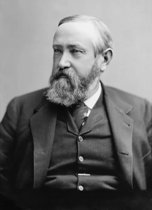 Framed Print : Benjamin Harrison, 21st US President, was a Republican who served from 1889 to 1893