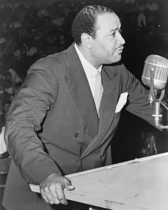 Framed Print : Benjamin J. Davis speaking at the Negro Freedom Rally, Madison Square Garden, New York City. June 25, 1945 Framed Print : Benjamin J. Davis speaking at the Negro Freedom Rally, Madison Square Garden, New York City. June 25, 1945